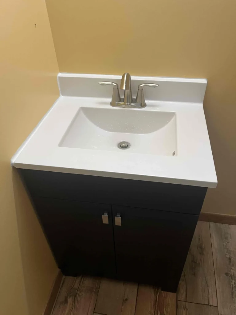 South Minneapolis basement shower remodel sink